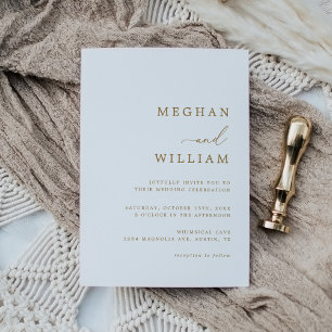 Invitación Boda de oro de guión de caligrafía rusa