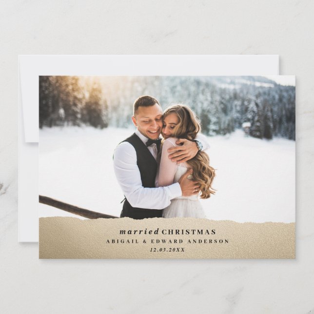 Invitación boda de oro de Navidades casados (Anverso)