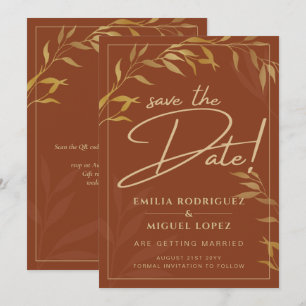 Invitación Boda de ORO de Terracota Presupuestaria Salven Las