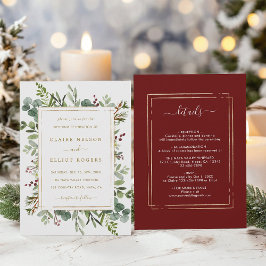 Invitación Boda De Oro De Todos En Uno De Los Navidades Botán