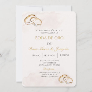 Invitación Boda de oro editable