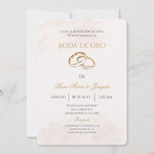 Invitación Boda de oro editable