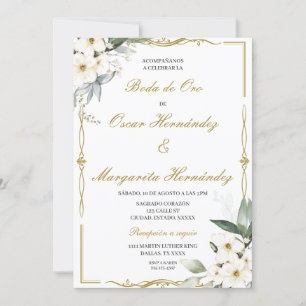 Invitación Boda de oro elegante editable