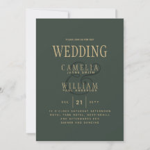 Boda de oro verde OLIVE moderno Trenn