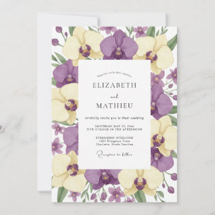 Invitación Boda de Orquídea Mantequilla de Amatista