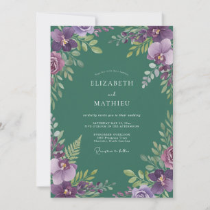 Invitación Boda de Orquídea Picea Amatista