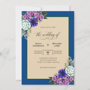 Invitación Boda de Orquídea Púrpura Real