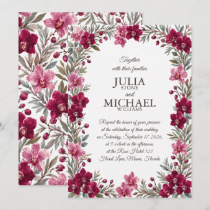 Invitación Boda de orquídeas