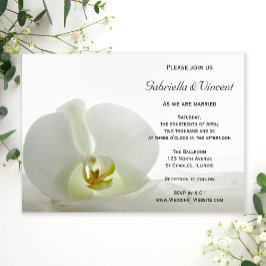 Invitación Boda de orquídeas blancas y velos de novias