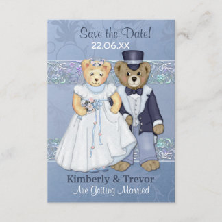 Invitación Boda de osito de peluche guardar la fecha