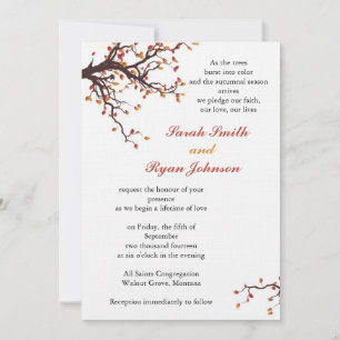 Invitación Boda de otoño