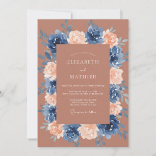 Invitación Boda de Otoño Armónica de Terracota