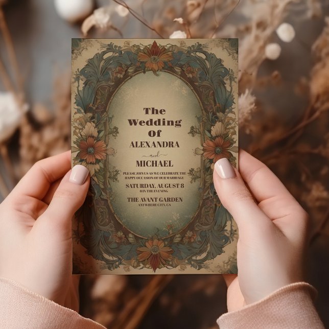 Invitación Boda de Otoño Art Nouveau (Subido por el creador)