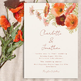 Invitación Boda de Otoño Bohemia con Flores Silvestres