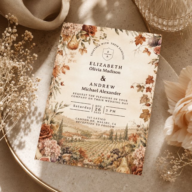 Invitación Boda de otoño boho caprichosa (Subido por el creador)