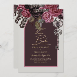 Invitación Boda de otoño BOTHIC ROSA Burgundy