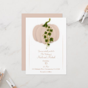 Invitación Boda de Otoño con Libro de Cuentos de Calabaza Ros
