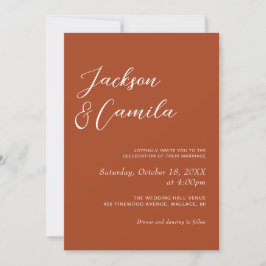 Invitación Boda de Otoño con Terracota Fotográfica