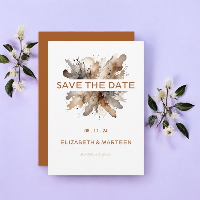 Invitación Boda de otoño de acuarela personalizada (Subido por el creador)