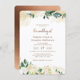 Invitación Boda de otoño de campo rústico fresco
