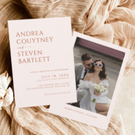 Invitación Boda de otoño de Cream y Terracotta