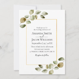 Invitación Boda de otoño de eucalipto ruso 