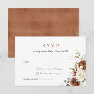 Invitación Boda de otoño de la calabaza de roya floral de la 