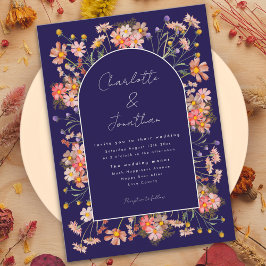 Invitación Boda de otoño de la Marina de Guerra del Arco de F