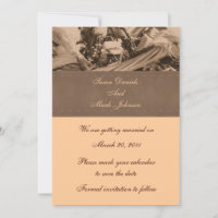Boda de otoño de maíz indio Sepia salva la fecha