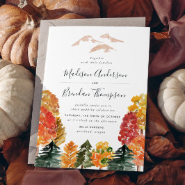 Invitación Boda de otoño de otoño de selva rústica