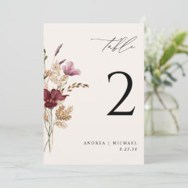 Invitación Boda de Otoño Elegante con Flores Silvestres Boho