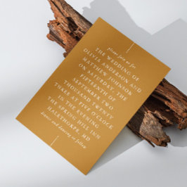 Invitación Boda de Otoño en Marrón Mostaza | Tipografía Moder