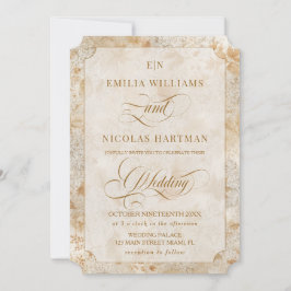 Invitación Boda de otoño en terracota neutra