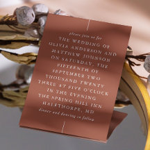 Boda de Otoño en Terracota Profunda. Tipografía de