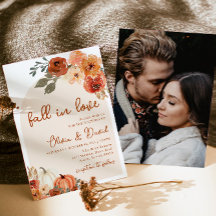 Boda de Otoño Floral Boho Calabaza Enamorarse