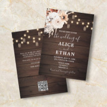 Boda de Otoño Floral Boho de Madera Rústica Todo e