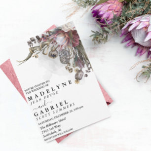 Invitación Boda de Otoño Gótica de Halloween Floral Espeluzna