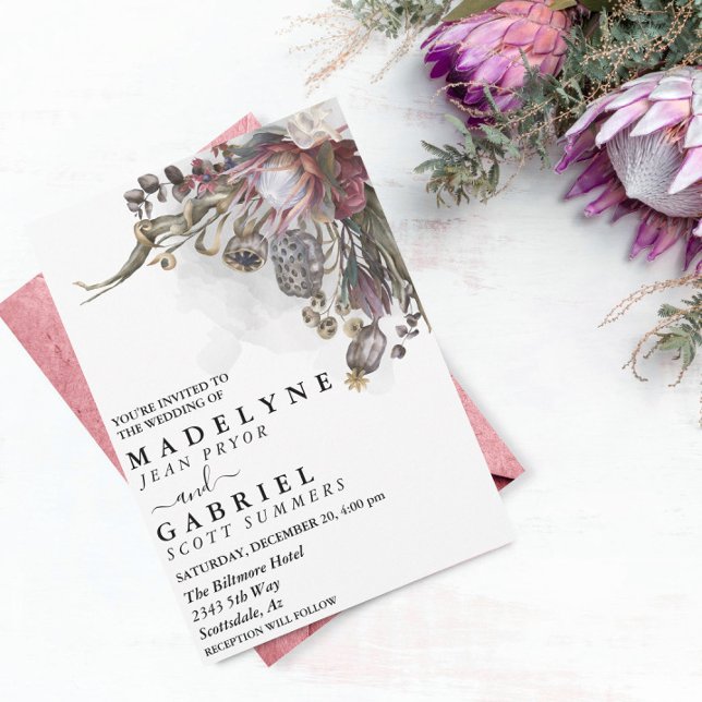 Invitación Boda de Otoño Gótica de Halloween Floral Espeluzna (Subido por el creador)