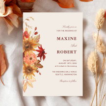 Boda de Otoño Hojas de Otoño Elegantes