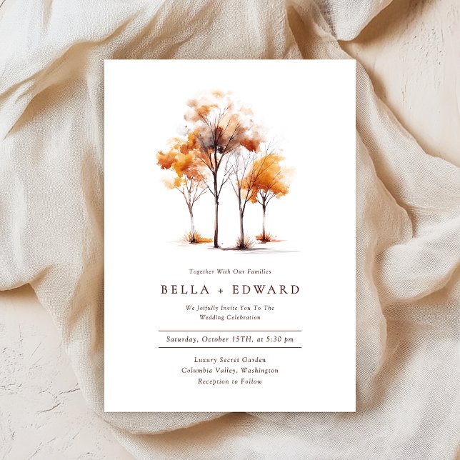 Invitación Boda de otoño minimalista (Subido por el creador)