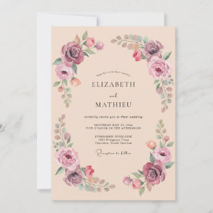Invitación Boda de Otoño Opulenta Albaricoque