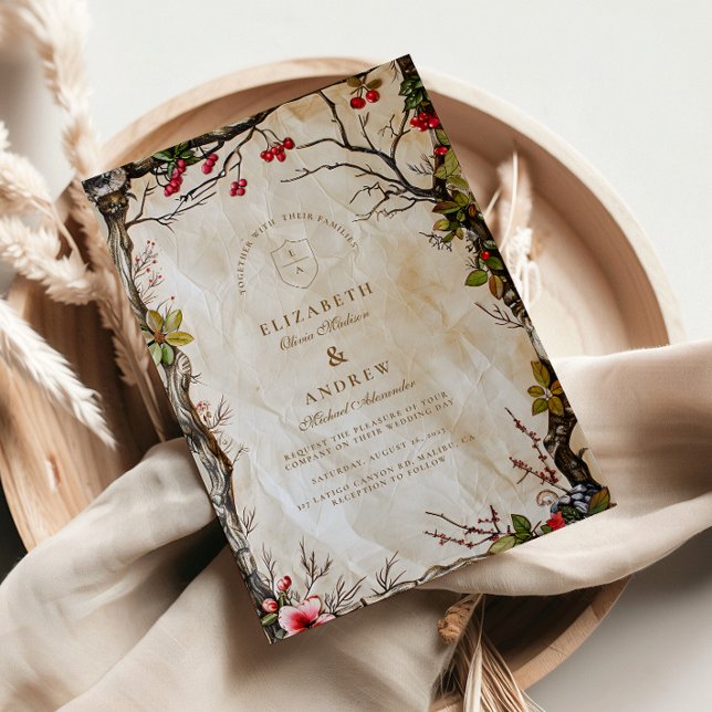 Invitación Boda de Otoño Rústica con Bayas (Subido por el creador)