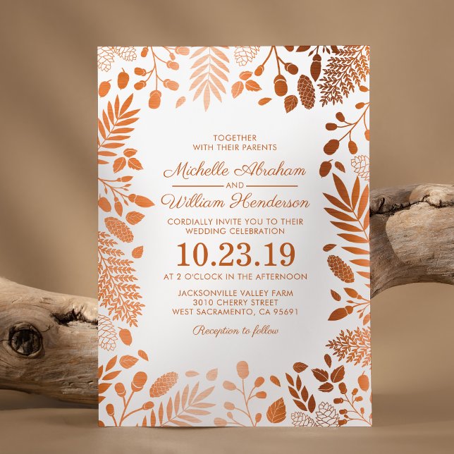 Invitación Boda de otoño rústico en bosque (Subido por el creador)