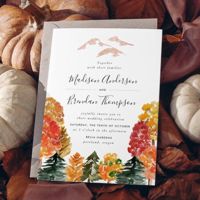 Invitación Boda de Otoño Rústico en el Bosque (Subido por el creador)