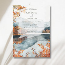 Boda de Otoño Rústico en Lago de Montaña