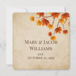 Invitación Boda de otoño Vow Renewal