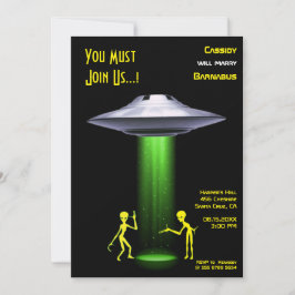 Invitación Boda de OVNI 🛸 divertida Alien