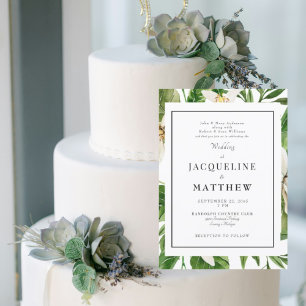 Invitación Boda de padres con follaje verde moderno