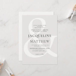 Invitación Boda de padres contemporánea moderna neutral