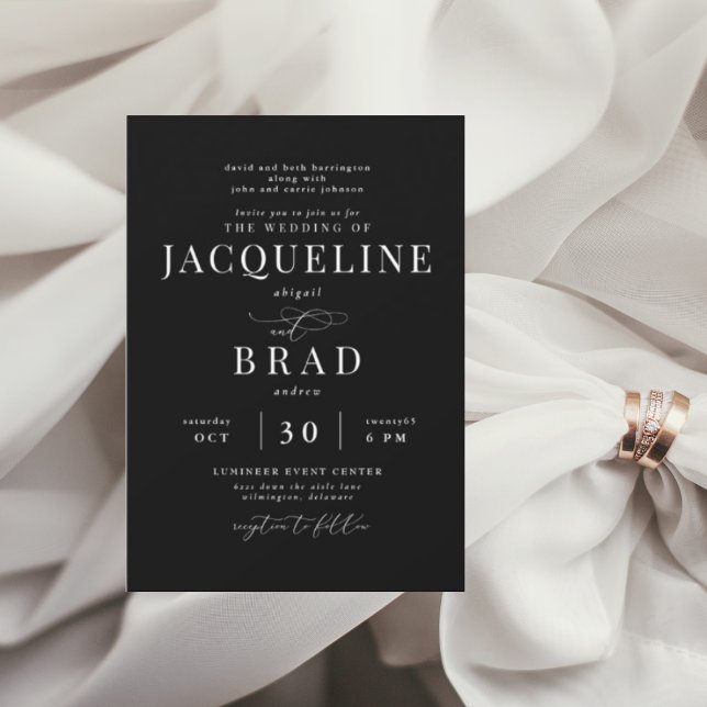Invitación Boda De Padres Elegantes De Color (Subido por el creador)